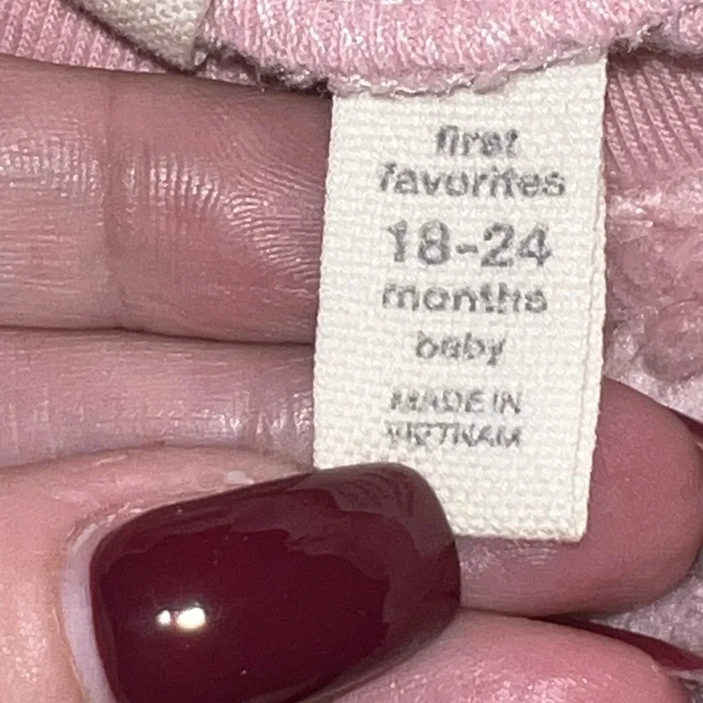 Baby Gap Unisex Fuzzy Sherpa Crew 2 Piece Set‎ Size 18-24 Months Feather Pink